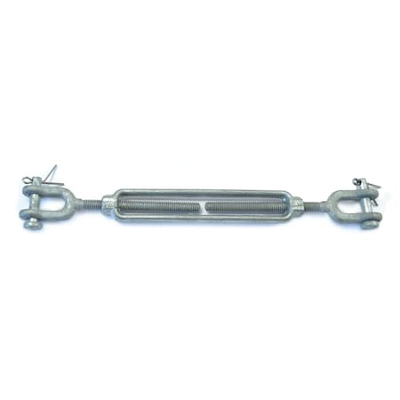 Midwest Fastener 1/4" x 4" Galvanized Steel Jaw & Jaw Turnbuckle 54624